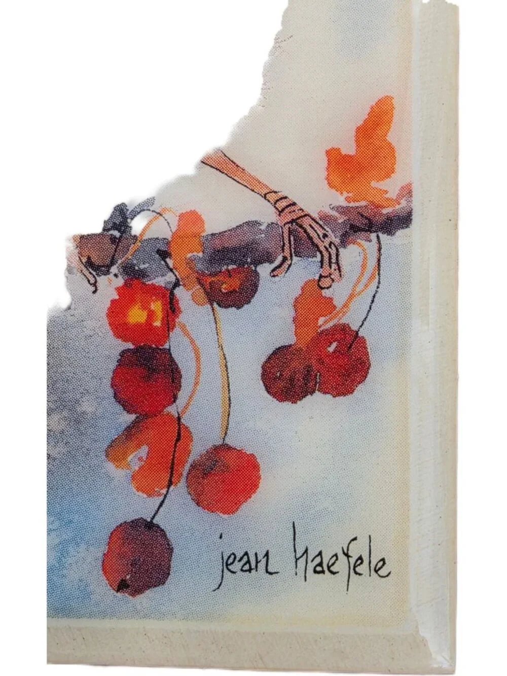 VTG Jean Haefele Signed Ceramic Art Tile Oak Trinket Box Chickadee Birds